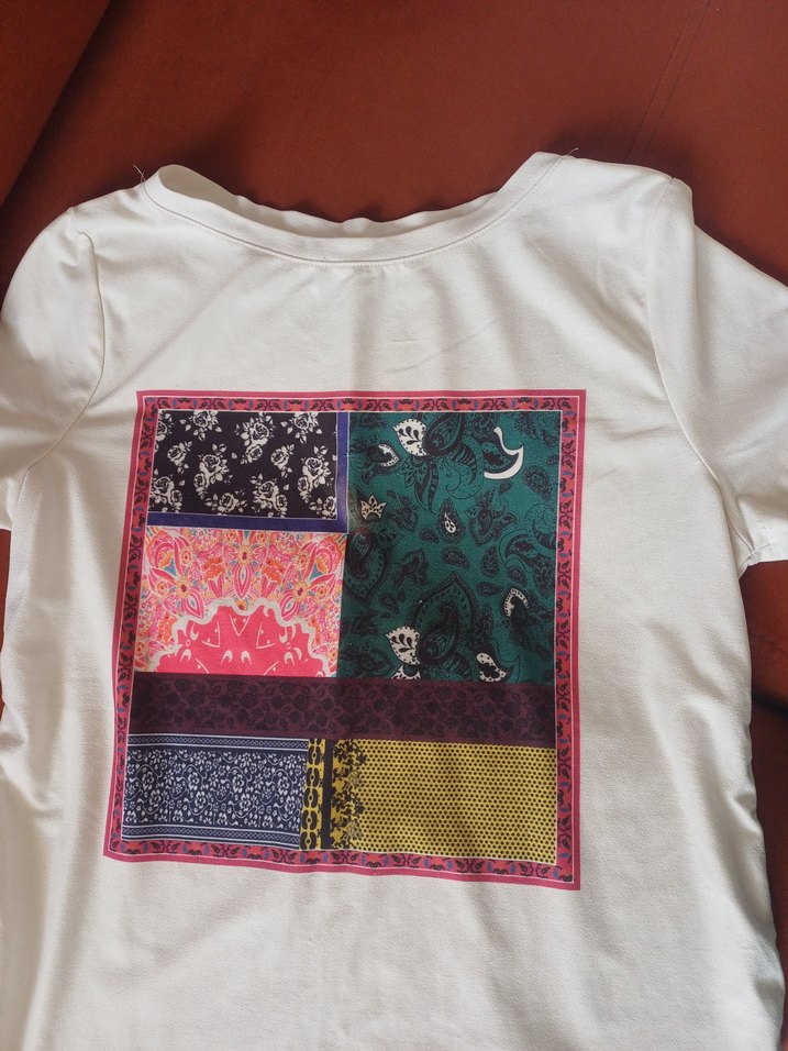 Bohem Desenli Hamile Tişörtü, Dantel Detaylı - Görsel 2