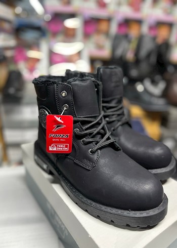 Deri Siyah Bağcıklı Erkek Biker Bot - Görsel 2