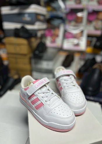 Pembe Beyaz Renkli Kız çocuk Spor Ayakkabı Bantlı - Görsel 2