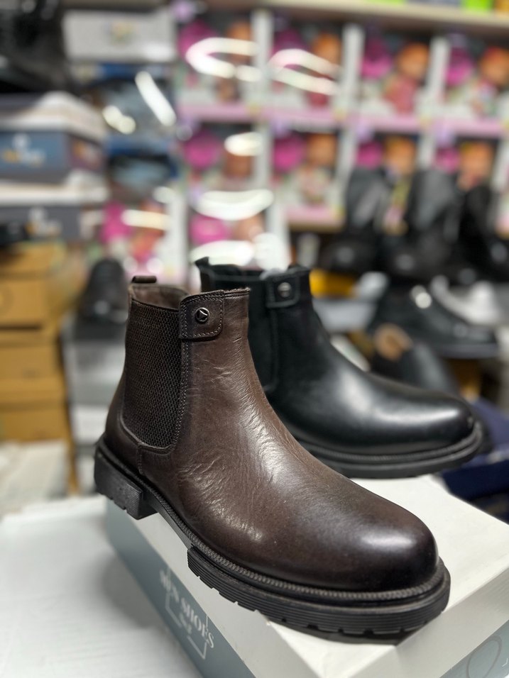 Siyah Deri Kışlık Erkek Bot - Görsel 2