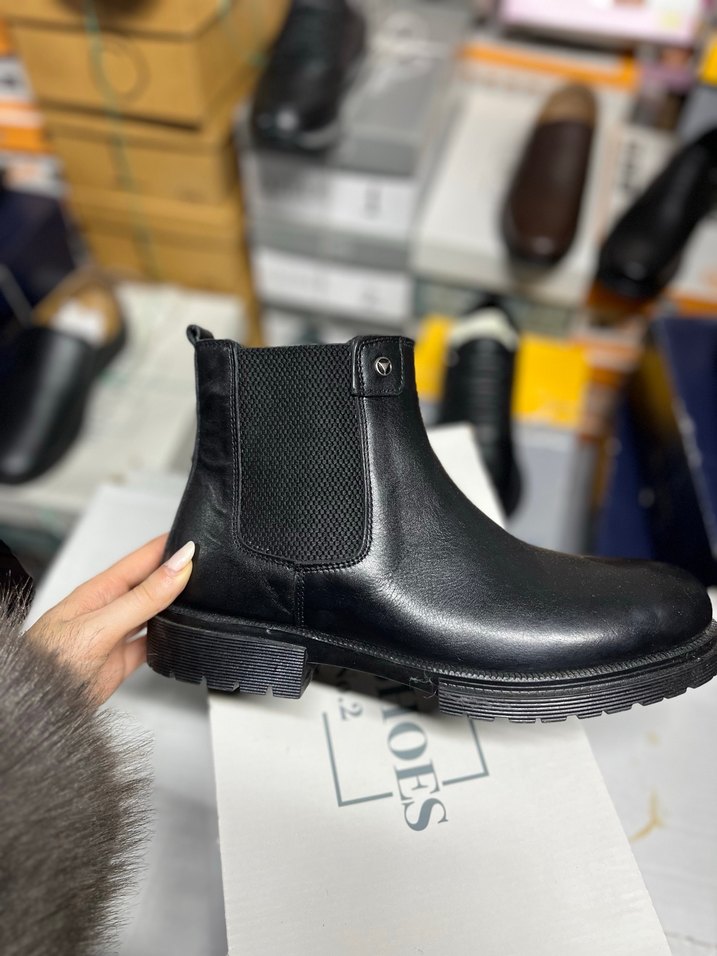 Siyah Deri Kışlık Erkek Bot - Görsel 3