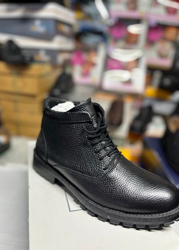 Siyah Kışlık Erkek Deri Bot - Görsel 3