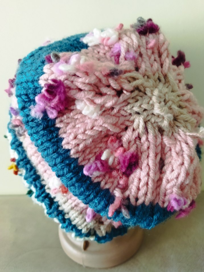 Renkli Örgü Bohem Kadın Bere - Görsel 2