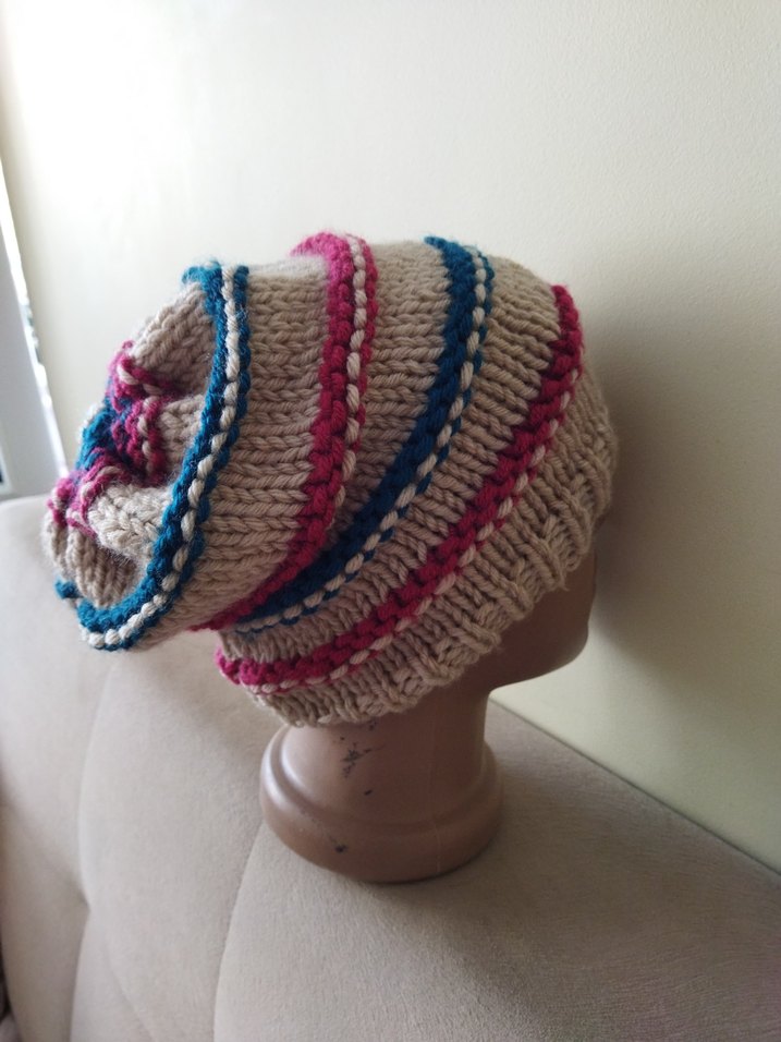 Renkli Örgü Kadın Bere - Görsel 4