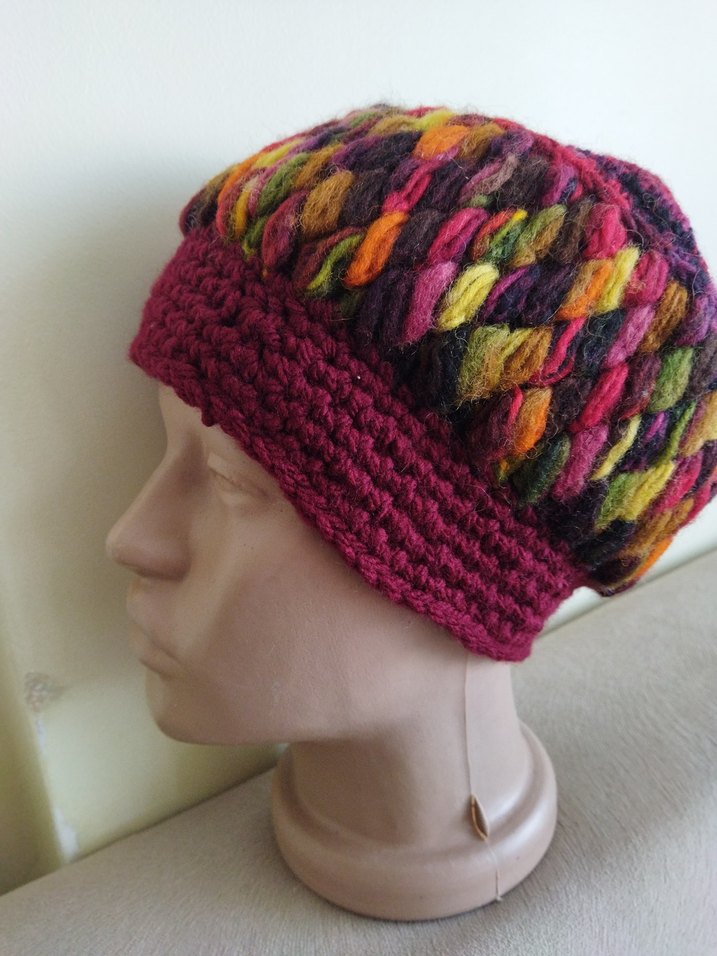 Renkli Örgü Kadın Bere - Görsel 2