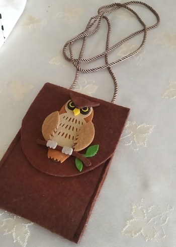 Baykuş Figürlü Kahverengi genç kiz Çantası - Görsel 2