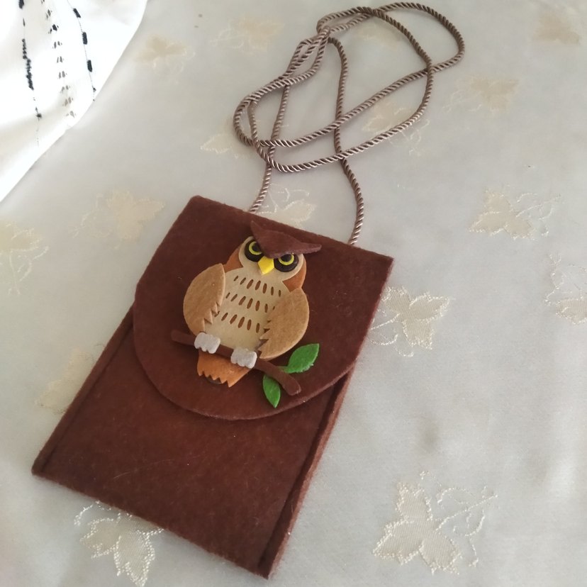 Baykuş Figürlü Kahverengi genç kiz Çantası - Görsel 2