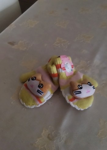 Renkli Leopar Desenli Kız Eldiveni - Görsel 2