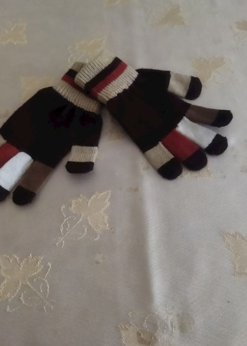 Erkek Çocuk Örgü Kahverengi Eldiven - Görsel 2