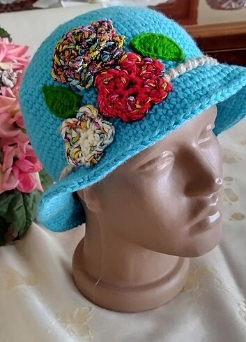 El örgüsü kışlık şapka  - Görsel 2