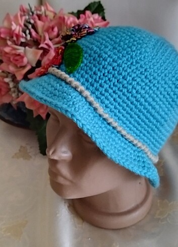 El örgüsü kışlık şapka  - Görsel 3