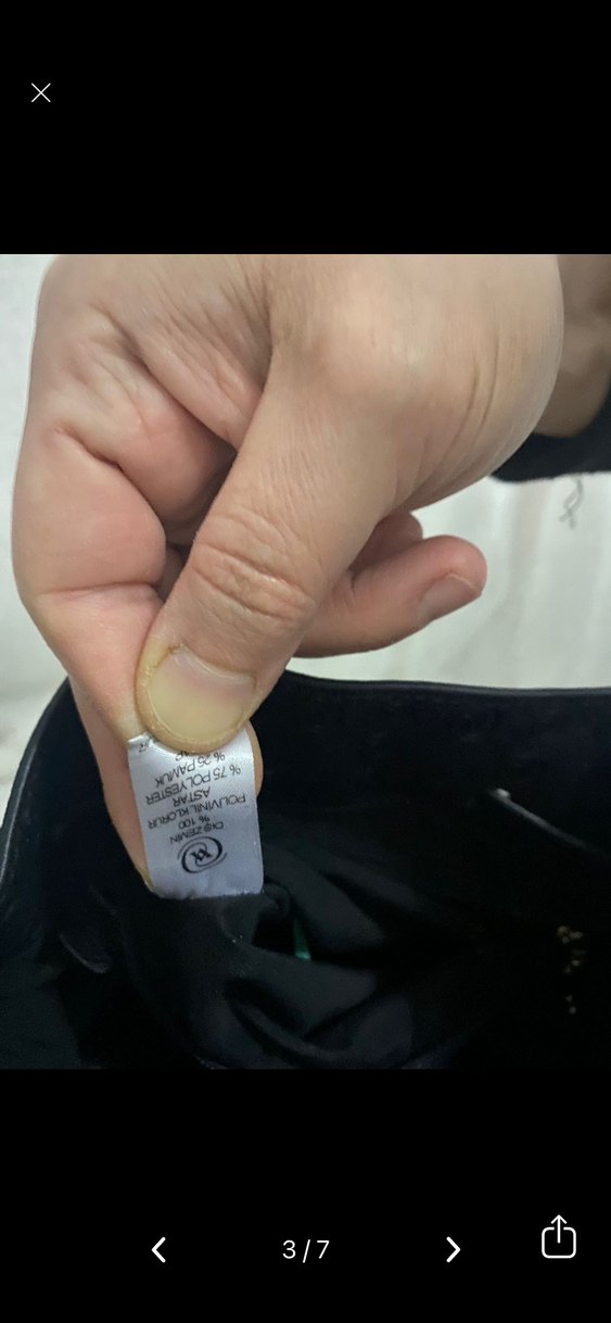 Zincir Detaylı Siyah Deri Kadın Çanta - Görsel 3