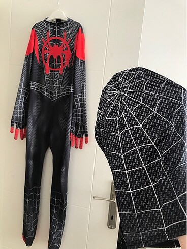 7 Yaş Beden siyah Renk Milet morales siyah Spiderman kostüm