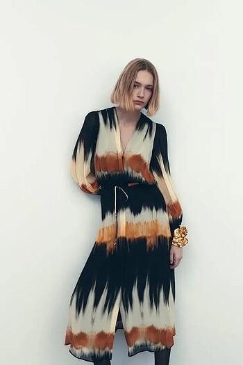 Zara Batik Desen Elbise