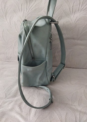 mavi Fermuarlı Kadın Sırt Çantası - Görsel 3