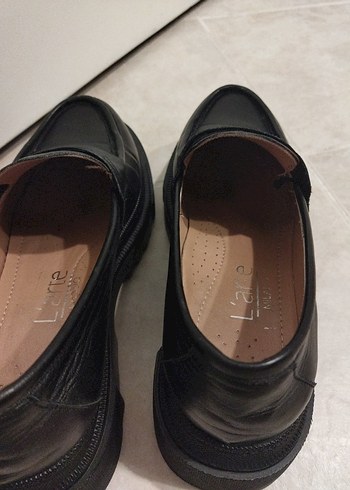 Siyah  Kadın Loafer Blok Topuklu - Görsel 3