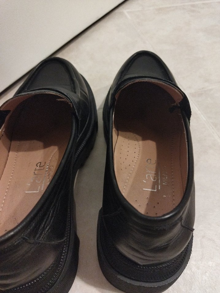 Siyah  Kadın Loafer Blok Topuklu - Görsel 3