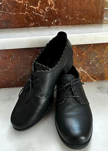 Kadın Siyah Deri Stiletto Topuklu Klasik Ayakkabı - Görsel 5