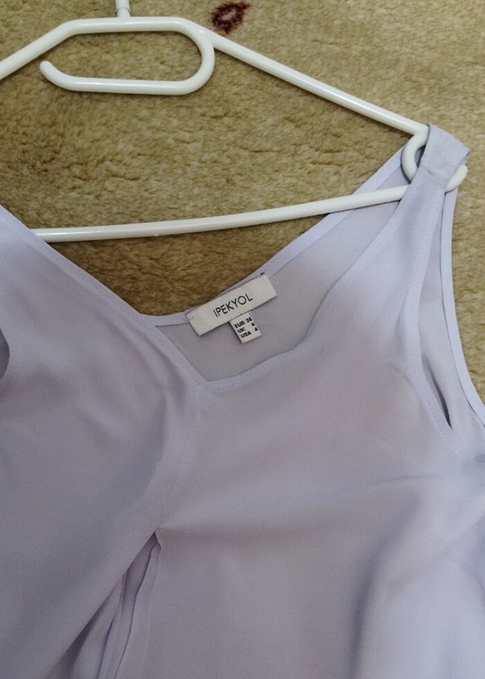 İpekyol açık lila bluz - Görsel 3