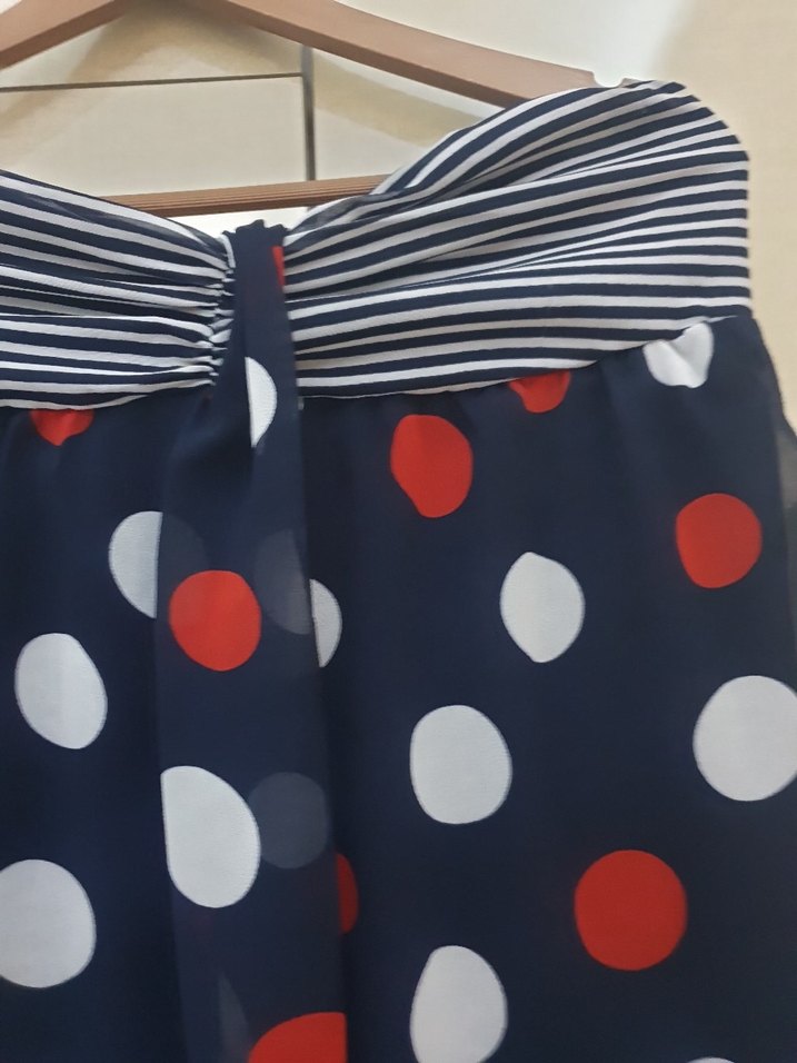 Puantiye Desenli Midi Hamile Etek - Görsel 4