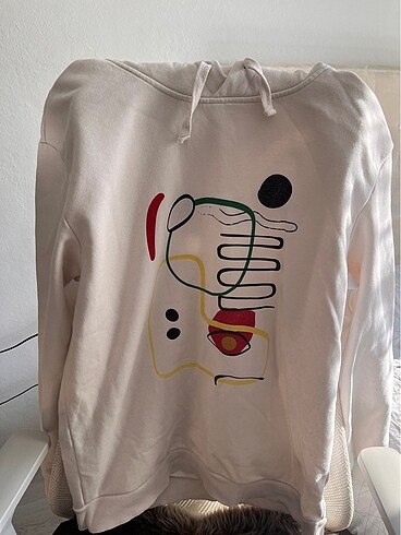 Defacto Defacto Beyaz Kapüşonlu Sweatshirt