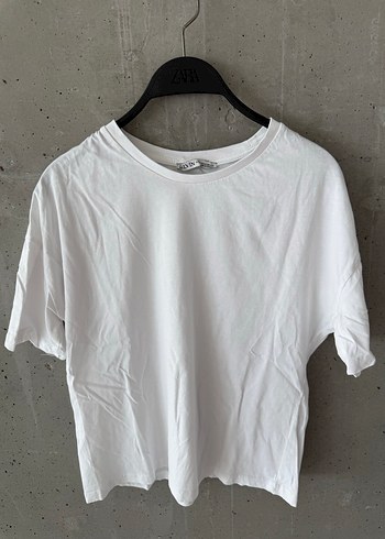 Dilvin Beyaz Oversize Keten T-shirt
