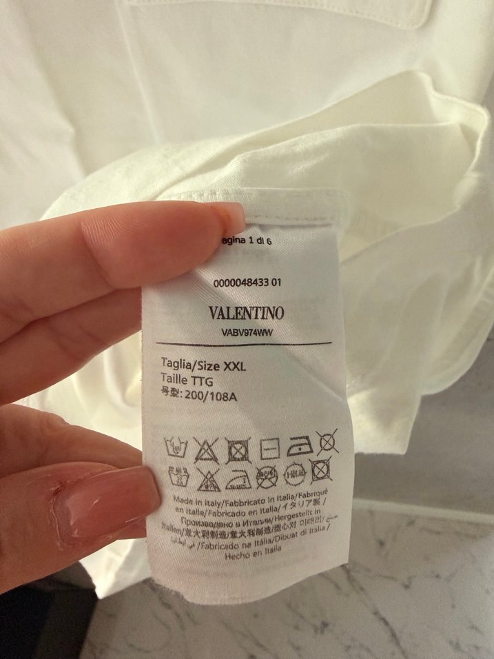 Orjinal Valentino Beyaz Tshirt - Görsel 4
