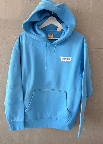 Levis Mavi Kapusonlu Sweatshirt