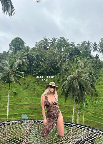 Bohem Leopar Desenli Kadın pareolu bikini takımı - Görsel 3