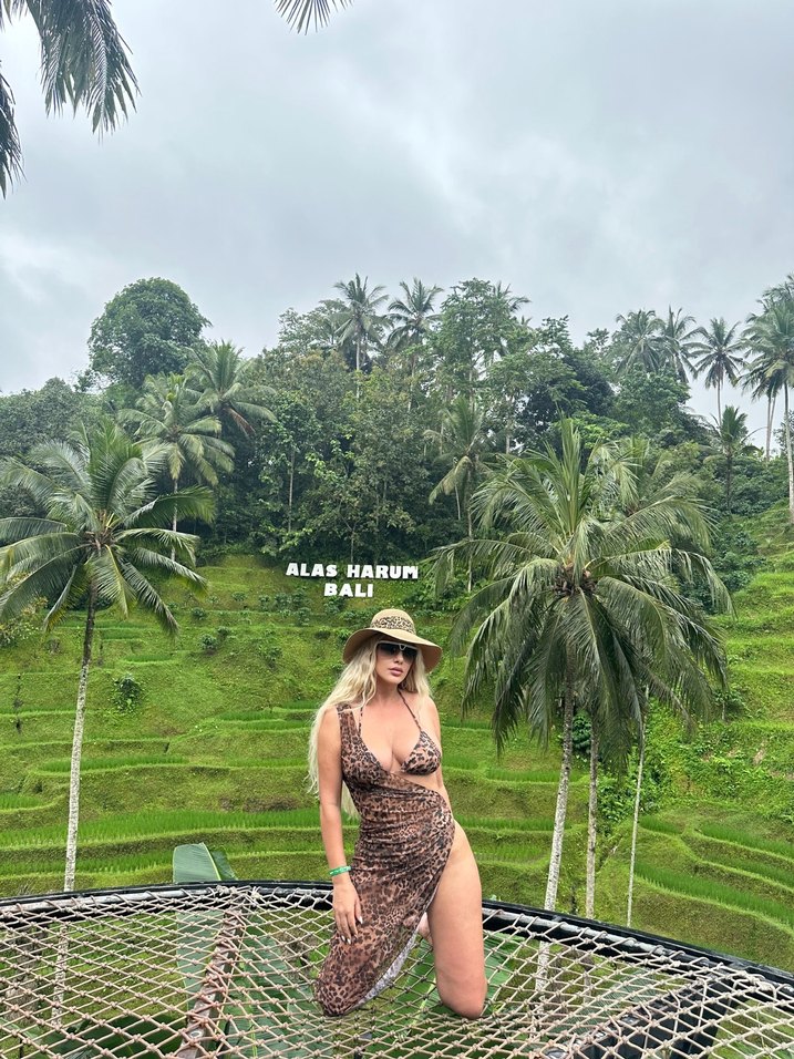 Bohem Leopar Desenli Kadın pareolu bikini takımı - Görsel 4