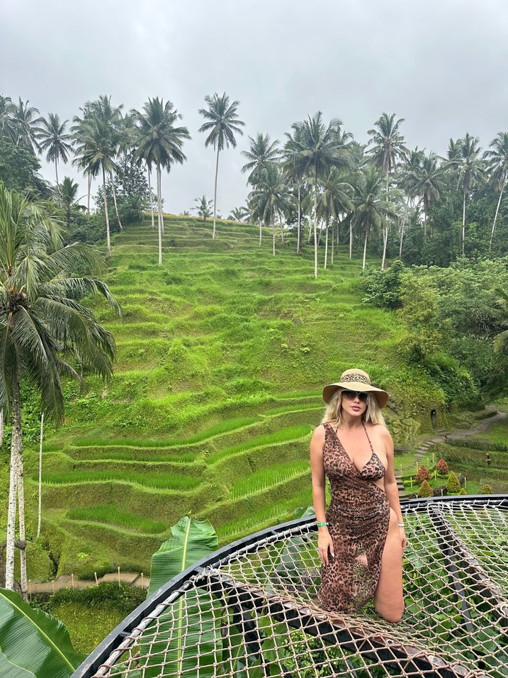 Bohem Leopar Desenli Kadın pareolu bikini takımı - Görsel 2