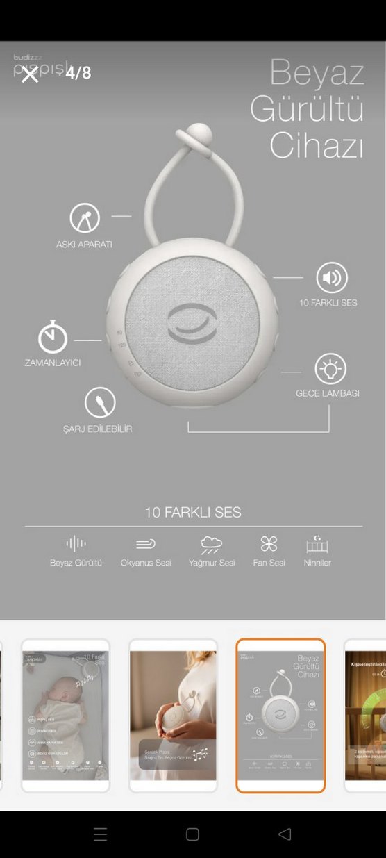 Beyaz Akıllı Bileklik, Radyasyonsuz, Mavi Işık Yok - Görsel 5