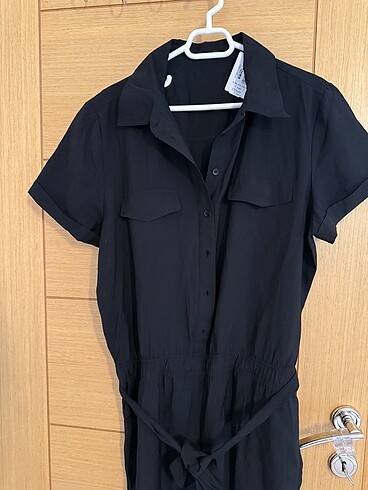 xxl Beden Siyah tulum iki kol arası 60 boy 150 cm beli lastikli ve kemerli