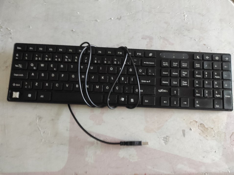 Siyah Minimalist Rock Punk Klavye - Görsel 2