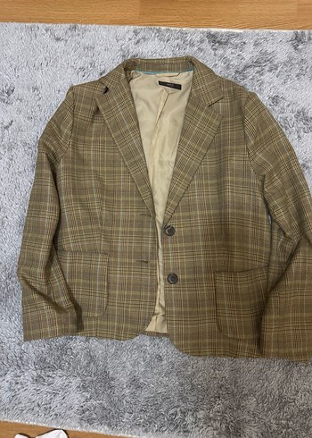Kadın Kahverengi Düğmeli Blazer Ceket