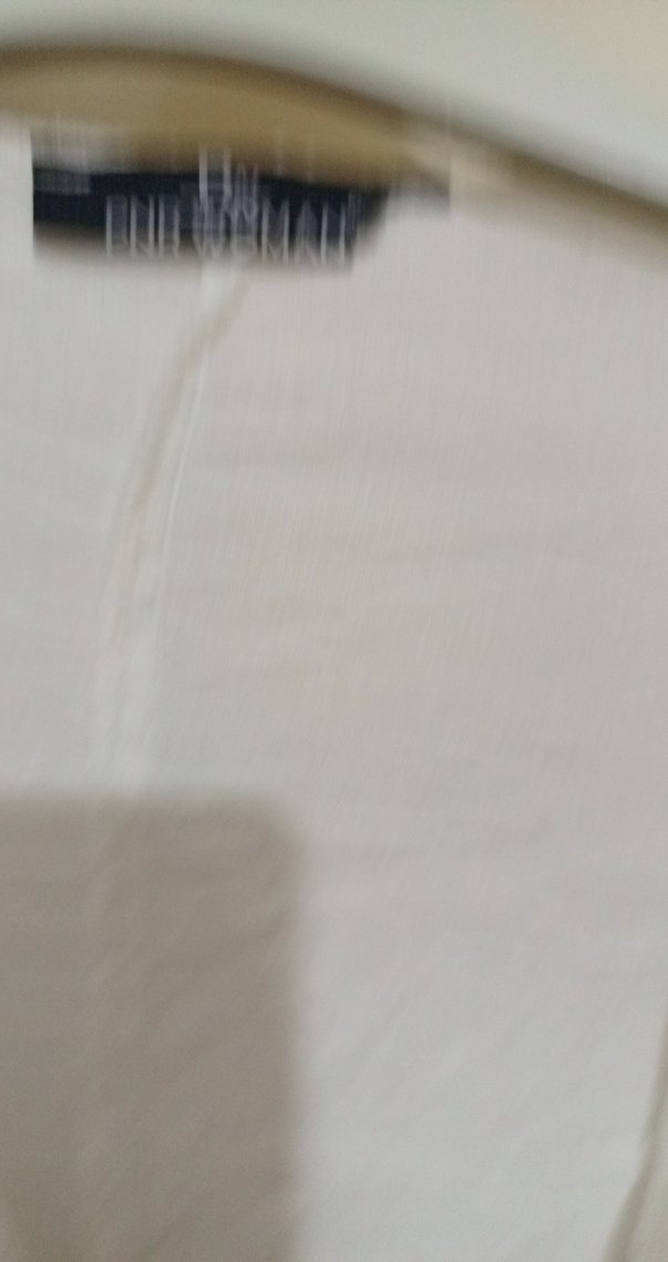 Düğmeli Beyaz Keten Kadın Gömlek - Görsel 2