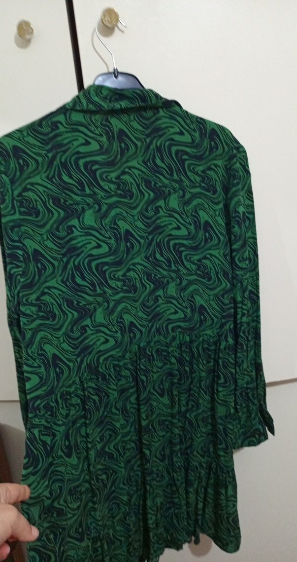 Yeşil Piliseli Uzun Bohem Elbise - Görsel 5