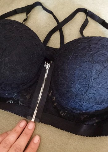 Siyah Dantel Detaylı Goth Grunge Sütyen - Görsel 8