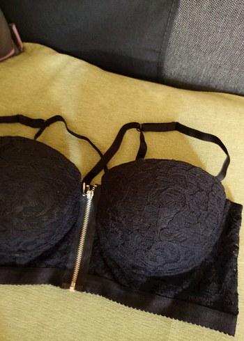 Siyah Dantel Detaylı Goth Grunge Sütyen - Görsel 7