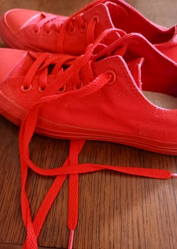 Kırmızı Kadın Spor Ayakkabı Wedge Topuklu - Görsel 5