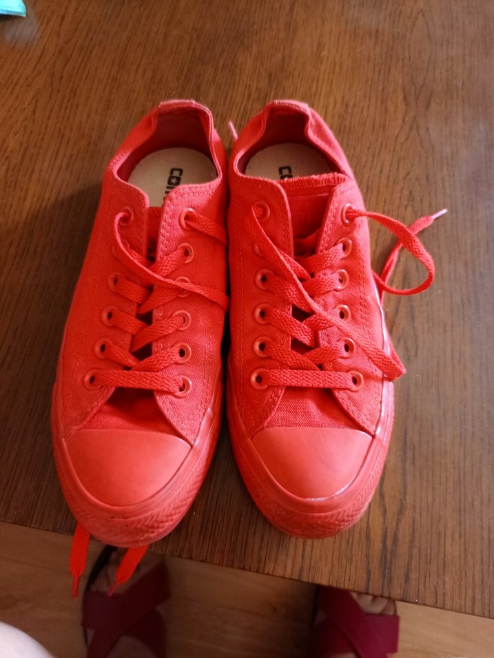 Kırmızı Kadın Spor Ayakkabı Wedge Topuklu - Görsel 3