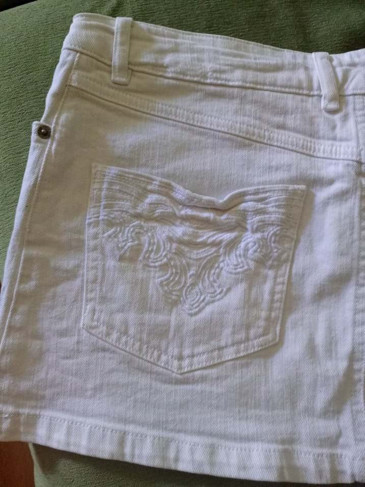 Beyaz Midi Keten Kadın Etek - Görsel 2