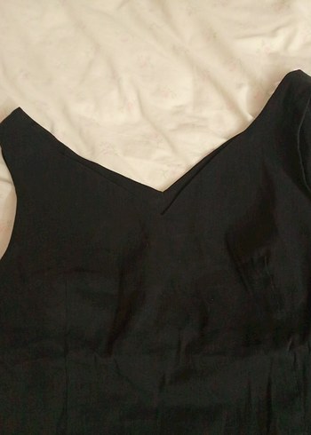 Siyah V Yakalı Kolsuz Kadın body - Görsel 3