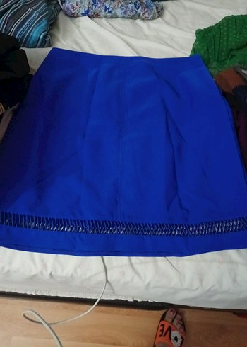 Mavi Pilili Mini Etek