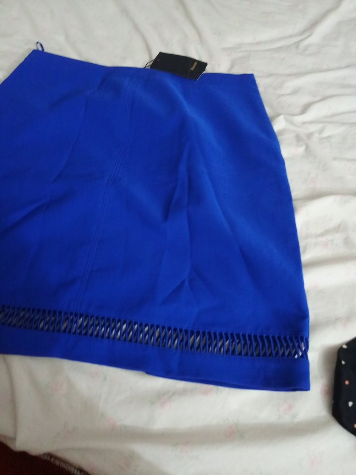 Mavi Pilili Mini Etek - Görsel 3