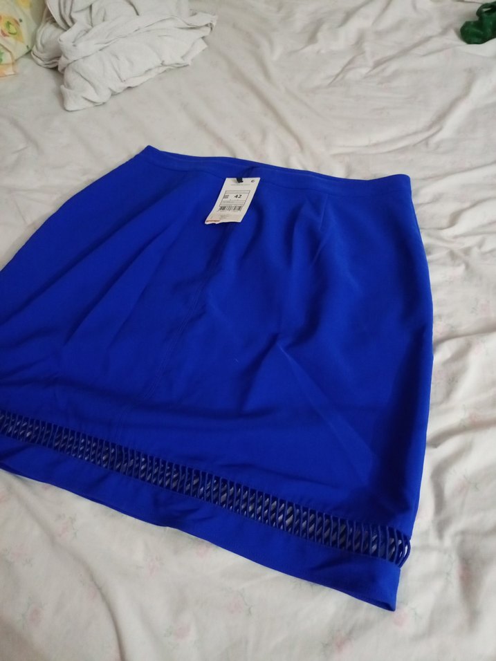 Mavi Pilili Mini Etek - Görsel 4