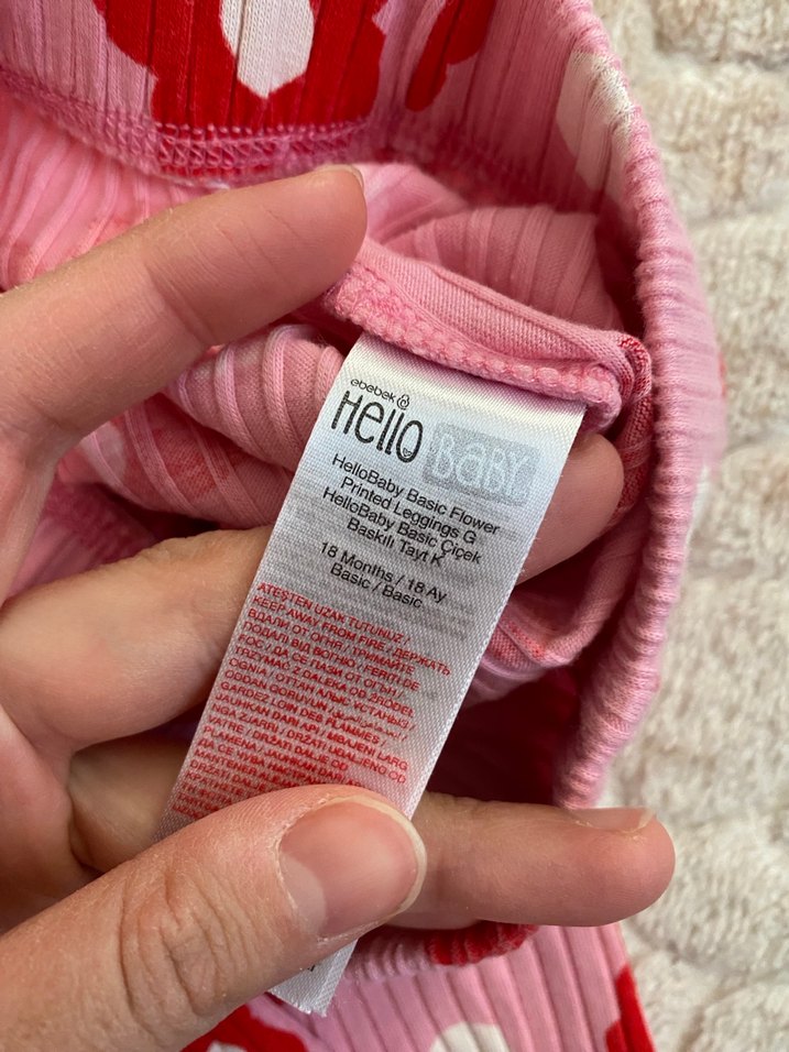 Çiçek Desenli Kız Tayt - Görsel 2