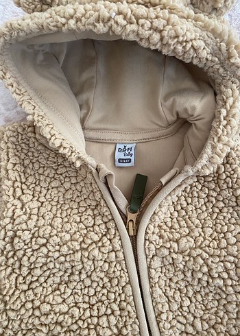 Kürklü Kahverengi Bebek Tulumu - Görsel 2