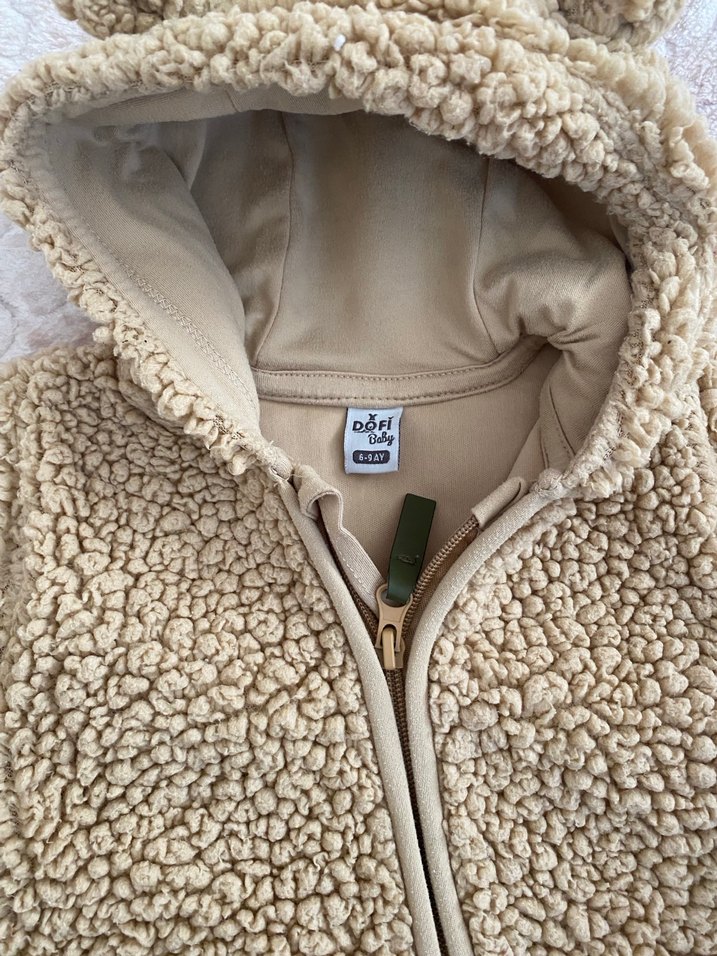 Kürklü Kahverengi Bebek Tulumu - Görsel 2