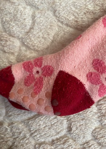 Çiçek Desenli Kız Çocuk havlu Külotlu Çorap - Görsel 3